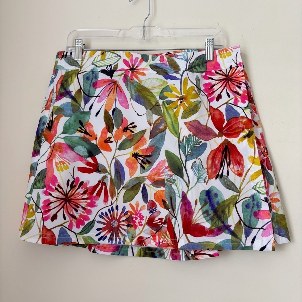 RipSkit Hawaii Wildflower Watercolor Length 1 Wrap Skirt Large